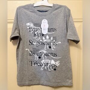 Wonder Nation Gray Dinosaur Tee Size Medium